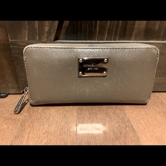 MK original wallet beige leather - Picture 1 of 4